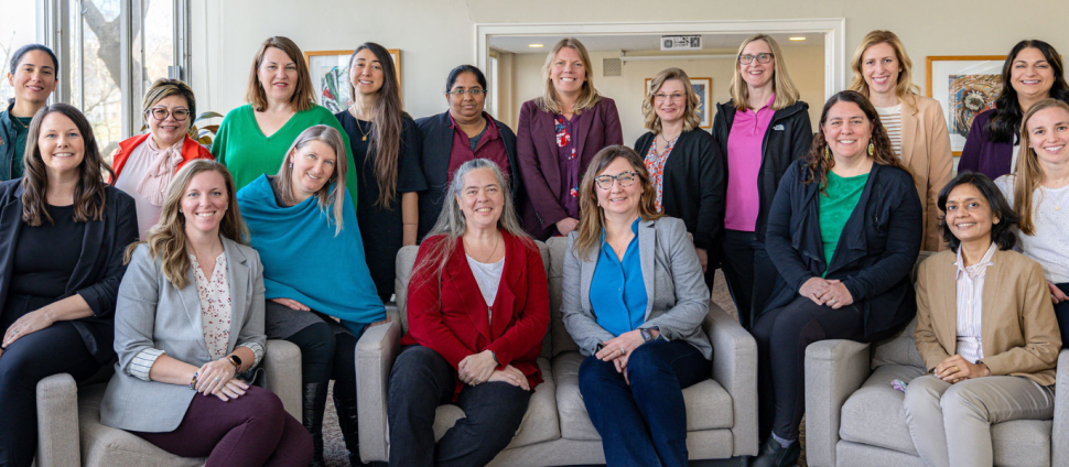 Group image of women attending an innovative executive education program at Smith College