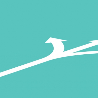 cartoon woman on path with arrows in the distance