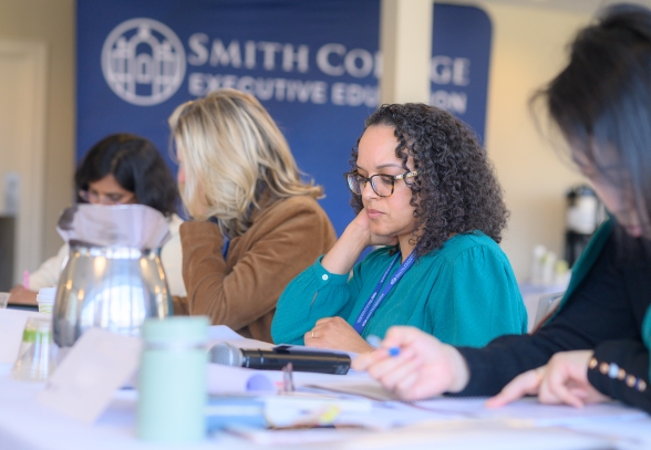 Women in an executive education program on the Smith College campus.